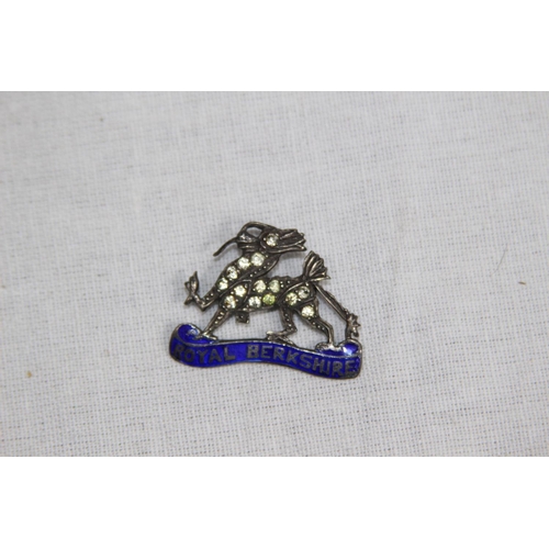 906 - 2 X SILVER ROYAL BERKSHIRE BADGES