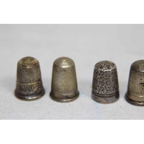 909 - QUANTITY OF SILVER THIMBLES