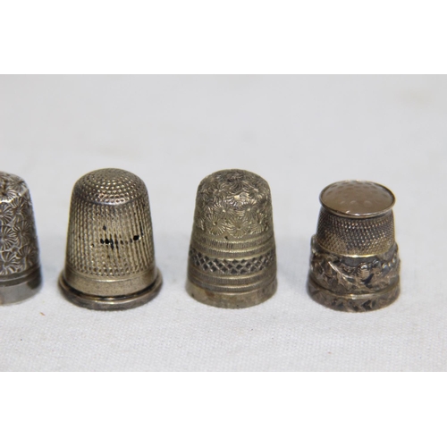 909 - QUANTITY OF SILVER THIMBLES