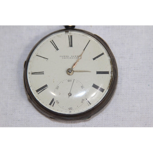 916 - SILVER POCKET WATCH - CHESTER 1842 - HENRY STUART