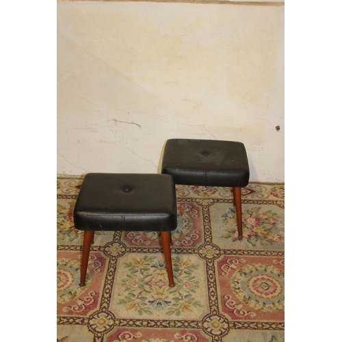 21 - PAIR OF RETRO SHERBOURNE STOOLS 
40 X 35CM