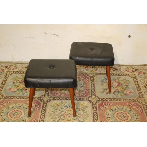 21 - PAIR OF RETRO SHERBOURNE STOOLS 
40 X 35CM