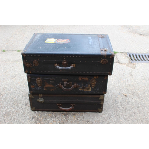 29 - 3 X WARDROBE TRUNKS 
78 X 50 X 23CM