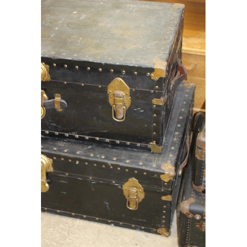 30 - 2 X STEAMER TRUNKS 
90 X 32CM