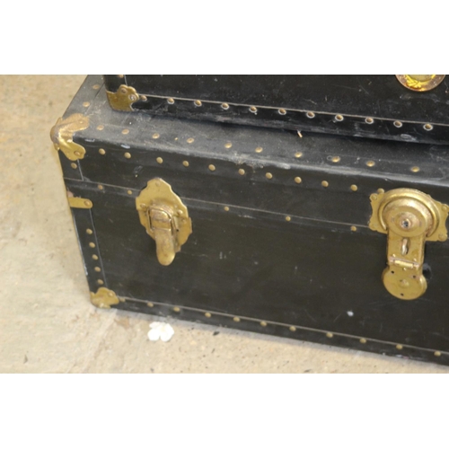 30 - 2 X STEAMER TRUNKS 
90 X 32CM