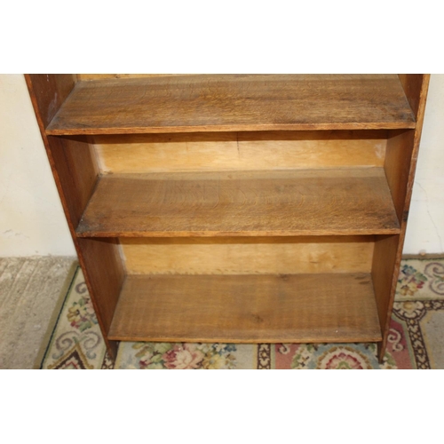 7 - 2 X VINTAGE OAK BOOKCASES 
77 X 130CM