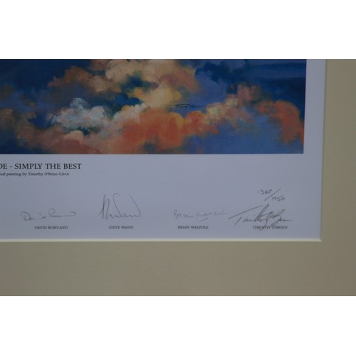 81 - CONCORDE PICTURE SIGNED BY SEVEN CONCORDE PILOTS 
61 X 53CM