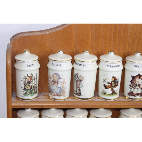 136 - GOBEL HUMMEL SPICE JARS AND RACK