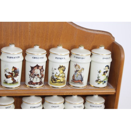 136 - GOBEL HUMMEL SPICE JARS AND RACK