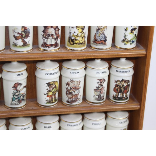 136 - GOBEL HUMMEL SPICE JARS AND RACK