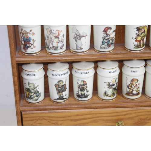 136 - GOBEL HUMMEL SPICE JARS AND RACK