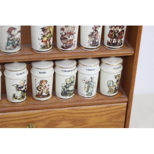 136 - GOBEL HUMMEL SPICE JARS AND RACK