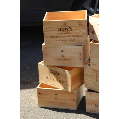 22A - QUANTITY OF WOODEN WINE BOXES X12