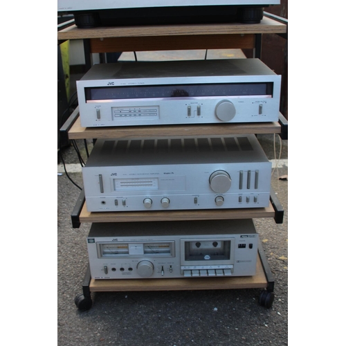 553 - JVC STEREO STACK AND STAND