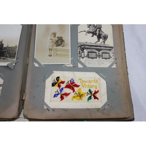 852 - QUANTITY OF ANTIQUE POSTCARDS AND PHOTOS INCLUDING WWI