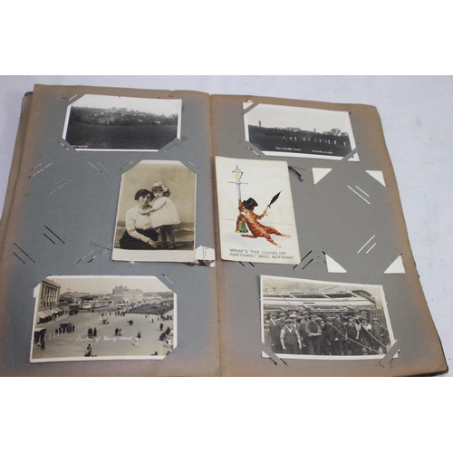 852 - QUANTITY OF ANTIQUE POSTCARDS AND PHOTOS INCLUDING WWI