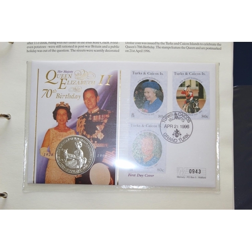 984 - QUANTITY OF COMMEMORATIVE FIRST DAY COVER STAMPS AND COINS