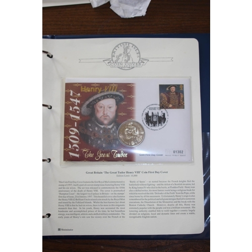 987 - QUANTITY OF FIRST DAY COVER COINS AND STAMPS