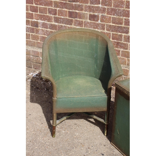 9 - VINTAGE LLOYD LOOM CHAIR AND WASHING BASKET