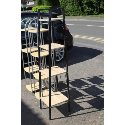 82 - 3 X FREE STANDING SHELF UNITS 
150 X 28CM