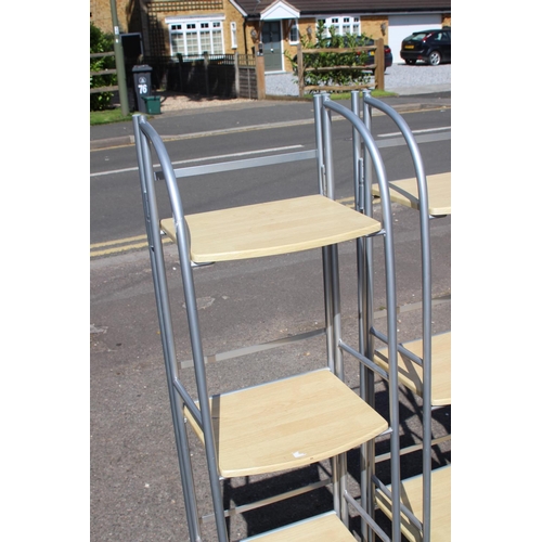 82 - 3 X FREE STANDING SHELF UNITS 
150 X 28CM