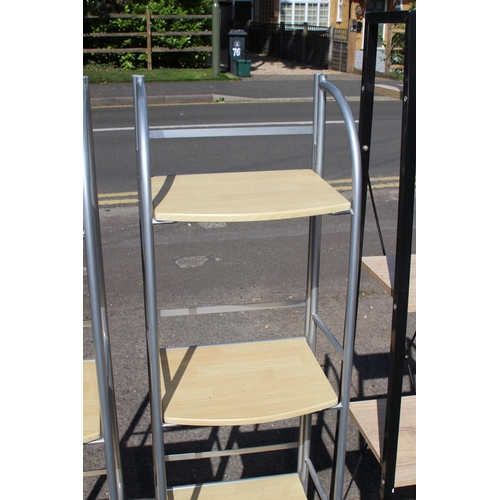 82 - 3 X FREE STANDING SHELF UNITS 
150 X 28CM