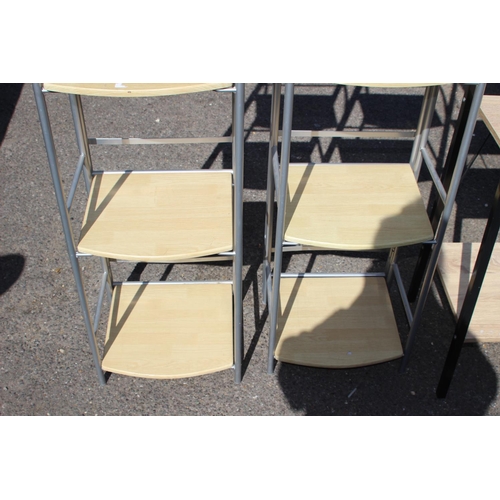 82 - 3 X FREE STANDING SHELF UNITS 
150 X 28CM