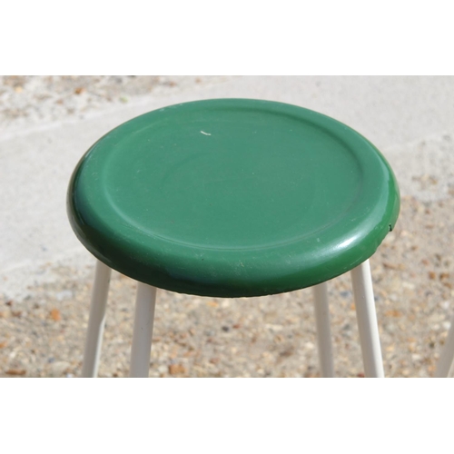 12 - PAIR OF RETRO STOOLS 
53CM