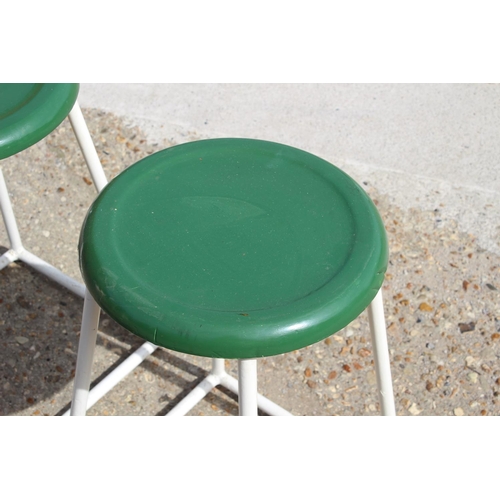 12 - PAIR OF RETRO STOOLS 
53CM