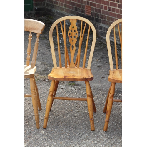 20 - 4 X PINE DINING CHAIRS 
86CM