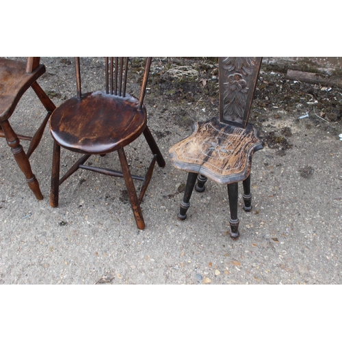 22 - 3 X VINTAGE CHAIRS