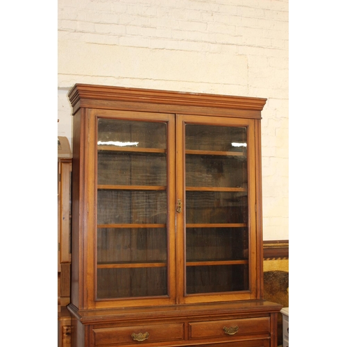 28 - EDWARDIAN GLAZED DRESSER 
122 X 47 X 222CM