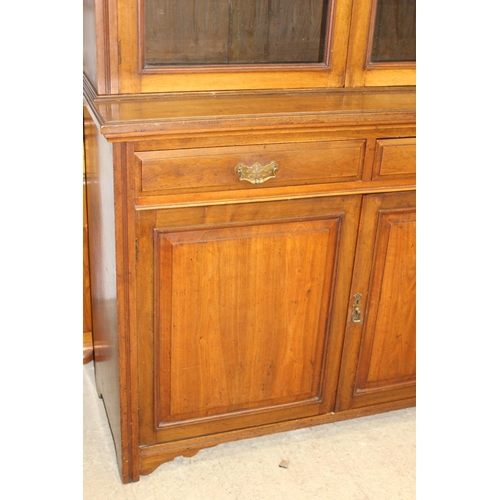 28 - EDWARDIAN GLAZED DRESSER 
122 X 47 X 222CM