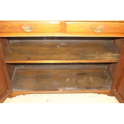 28 - EDWARDIAN GLAZED DRESSER 
122 X 47 X 222CM