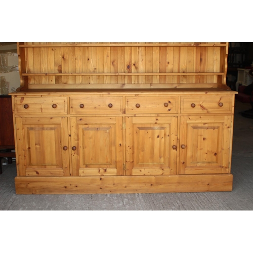 29 - LARGE FARMHOUSE PINE DRESSER
184 X 43 X 198CM