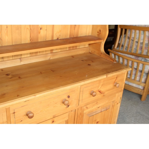 29 - LARGE FARMHOUSE PINE DRESSER
184 X 43 X 198CM