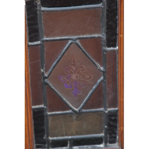 4 - VINTAGE SMALL STAIN GLASS WALL CABINET 
54 X 22 X 45CM