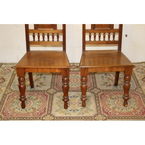 46 - PAIR OF ANTIQUE HALL CHIARS