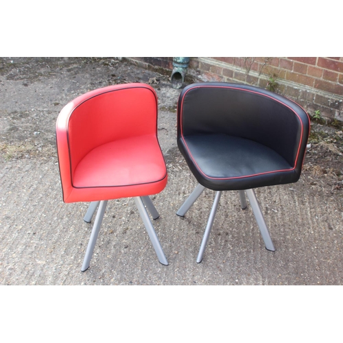 8 - RETRO GLASS TABLE AND FOUR CHAIRS 
90 X 90 X 75CM