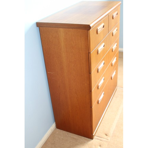 41 - RETRO TEAK TWO OVER FOUR CHEST OF DRAWERS