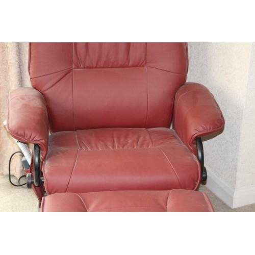 45 - REST WELL RECLINER CHAIR AND FOOTSTOOL