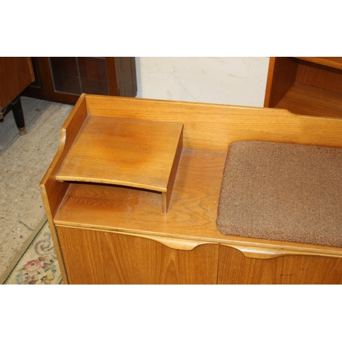 43 - TEAK TELEPHONE TABLE AND BOOKCASE