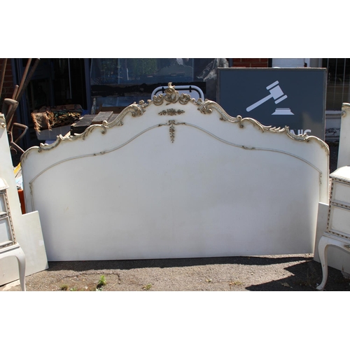 59 - QUEEN ANN HEADBOARD AND BEDSIDE TABLES 
117 CM