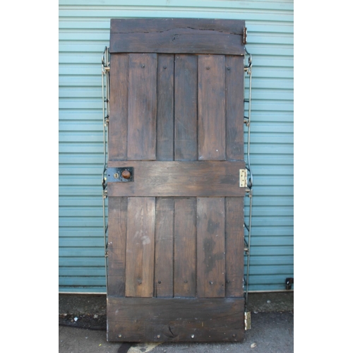 62 - SOLID OAK FRONT DOOR AND KEYS 
80 X 190CM