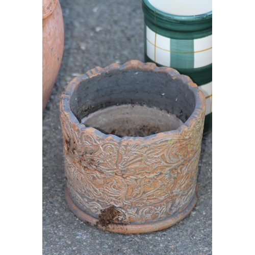 74 - QUANTITY OF TERRACOTTA POTS ETC 
36 X 28CM