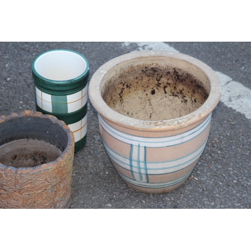 74 - QUANTITY OF TERRACOTTA POTS ETC 
36 X 28CM