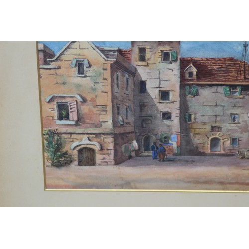 121 - WATERCOLOUR OF A STREET SCENE
63 X 50CM