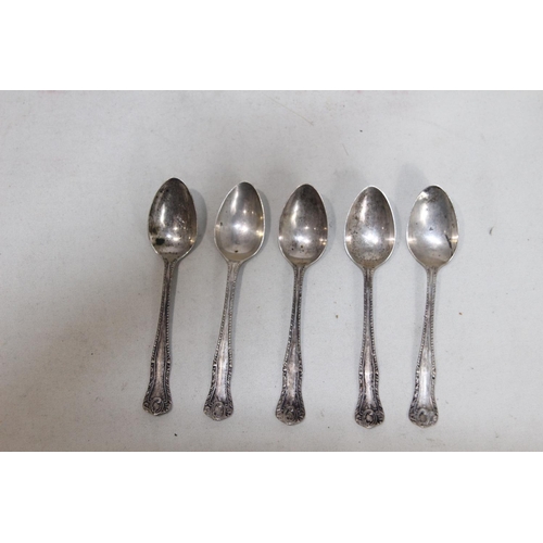 929 - 5 X COFFE SPOONS - 38G - BIRMINGHAM 1897 - LEVI AND SALAMAN