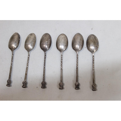 931 - 6 X SILVER COFFEE SPOONS - 71G - EDINBURGH 1899 - GEORGE JAMIESON