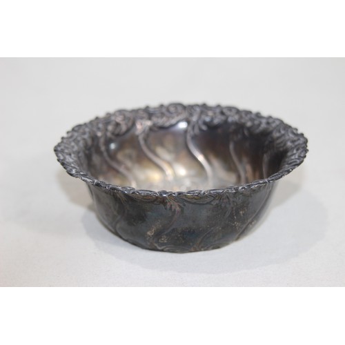946 - EASTERN WHITE METAL TESTED SILVER BOWL - 188G